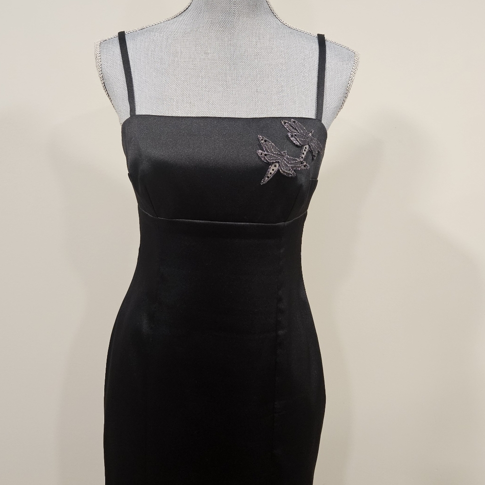 Hugo Buscati Elegant Black Strapless Dress with Butterfly Detail